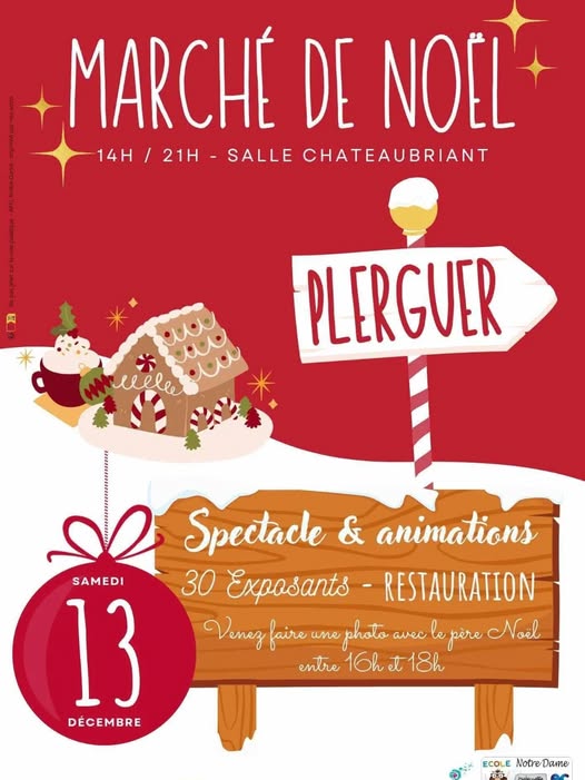 March&eacute; de No&euml;l &agrave; Plerguer (35)